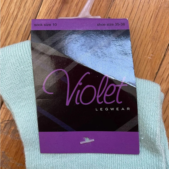 4/$25 Violet Legwear Mint Green Knee High Socks Girls Size 10 New With Tags - Picture 3 of 4